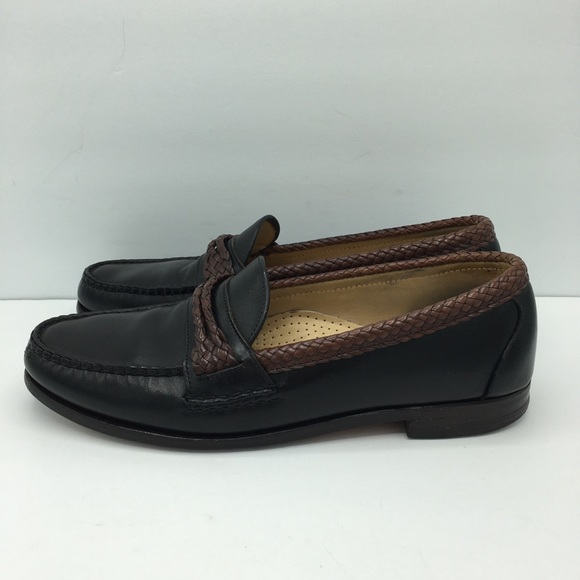 Allen Edmonds Newcomb Black/Brown Calfskin Loafers Size 11B Men’s main image 9